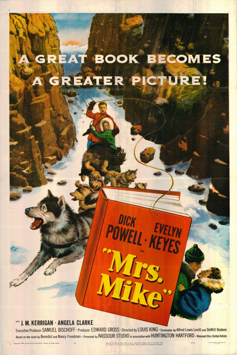 mrs. mike 1949 one sheet poster folded